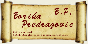 Borika Predragović vizit kartica